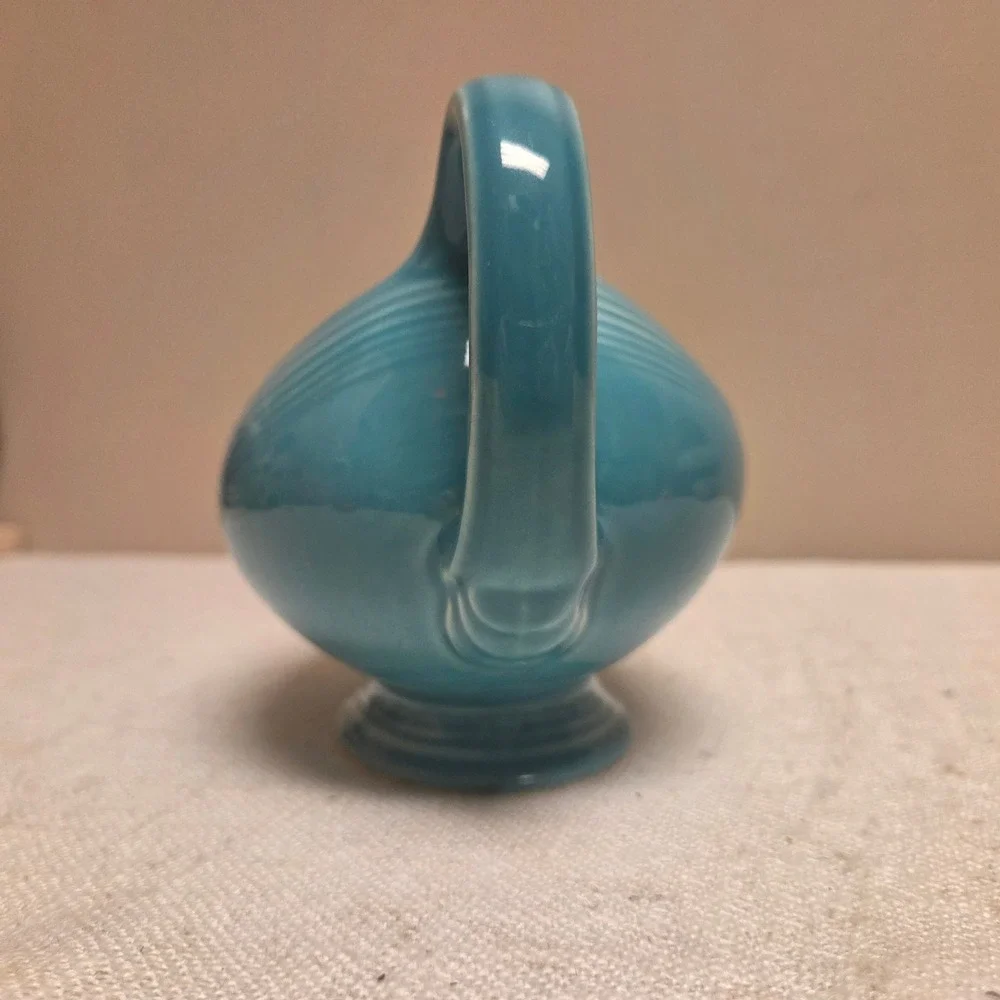 Fiesta Homer Laughlin Turquoise Gravy Boat Ceramic Turquoise Made in USA